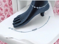 Avani Jewellers Silver Fancy Paayal - 12.22, 10.5 Inch