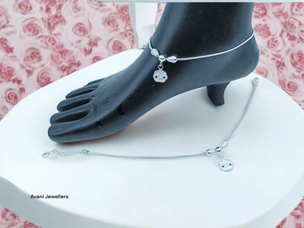 Avani Jewellers Silver Fancy Paayal - 12.94, 10.5 Inch