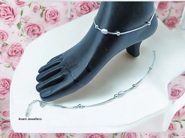 Avani Jewellers Silver Fancy Paayal - 10.23, 10.5 Inch