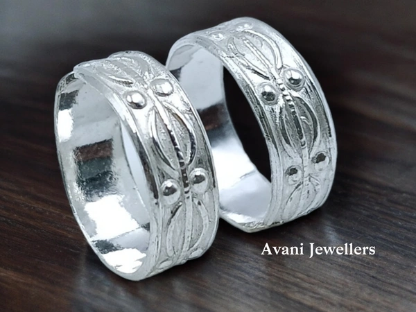 Avani Jewellers Silver Plain Bichiya - 3.5