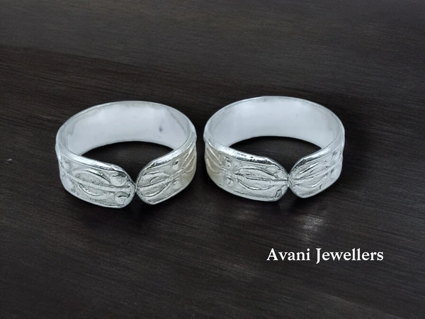 Avani Jewellers Silver Plain Bichiya - 3.5
