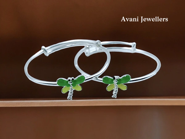 Avani Jewellers Silver Baby Plain Kade - 9.22, Adjustable