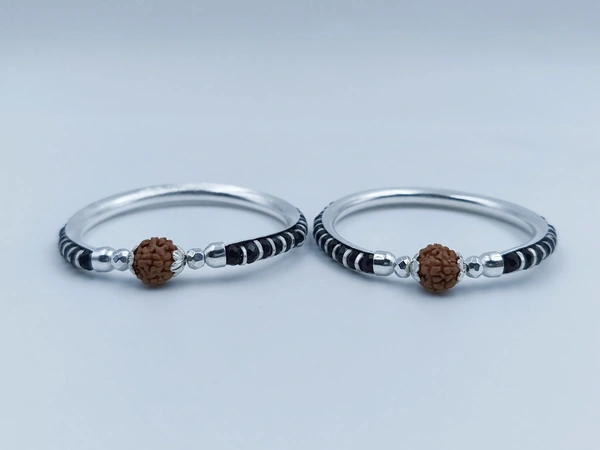 Avani Jewellers Silver Baby Plain Kade - 13.16, Adjustable