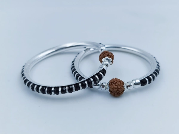 Avani Jewellers Silver Baby Plain Kade - 13.16, Adjustable