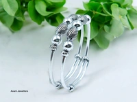 Avani Jewellers Silver Ladies Plain Kade - 16.16, Adjustable