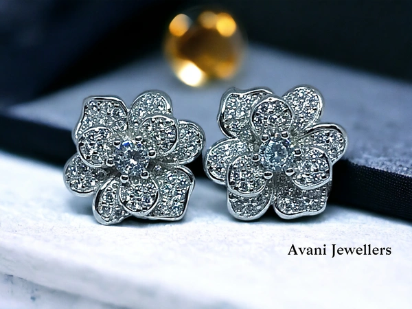 Avani Jewellers Silver Fancy Studs - 4.19
