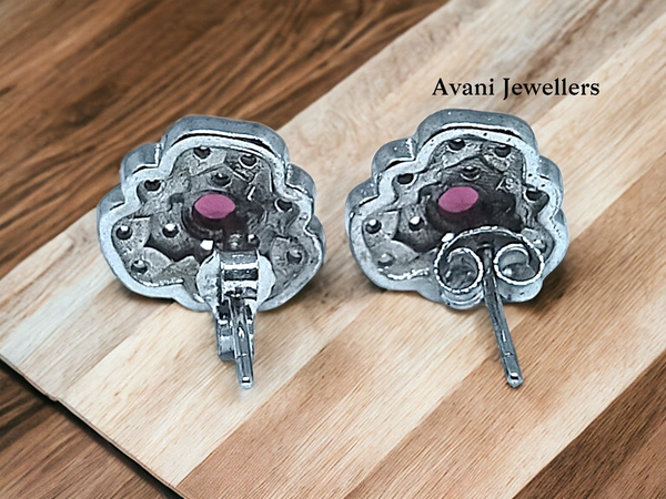 Avani Jewellers Silver Fancy Studs - 2.68