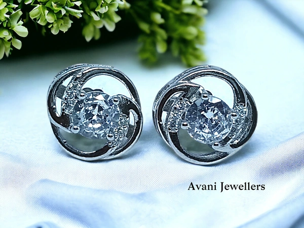 Avani Jewellers Silver Fancy Studs - 2.75