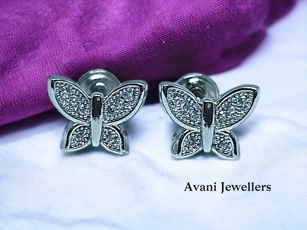 Avani Jewellers Silver Fancy Studs - 1.71
