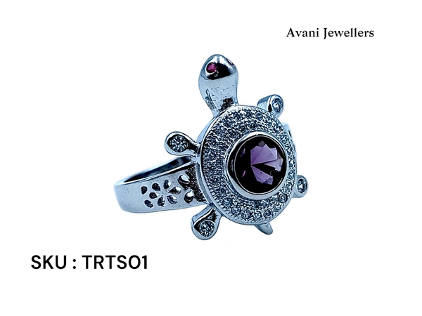 Avani Jewellers Silver Tortoise Fancy Ring - 3.75, 12