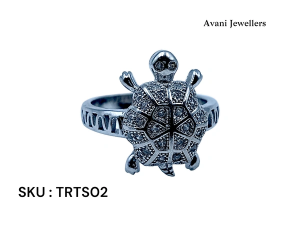 Avani Jewellers Silver Tortoise Fancy Ring - 7.08, 25