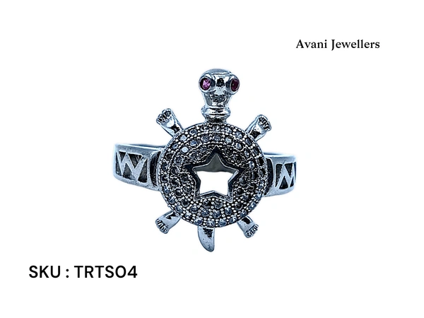 Avani Jewellers Silver Tortoise Fancy Ring - 6.2, 22
