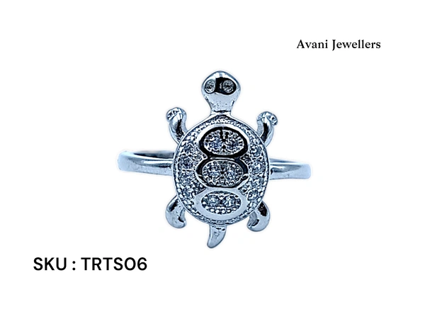 Avani Jewellers Silver Tortoise Fancy Ring - 2.7, 10