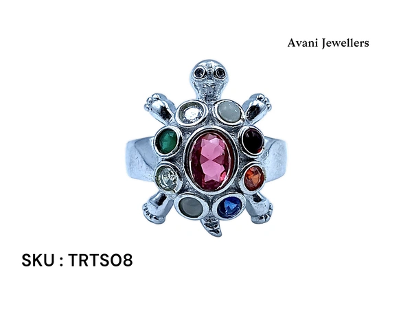 Avani Jewellers Silver Tortoise Fancy Ring - 3.51, 9