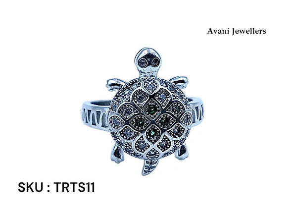 Avani Jewellers Silver Tortoise Fancy Ring - 7.1, 21