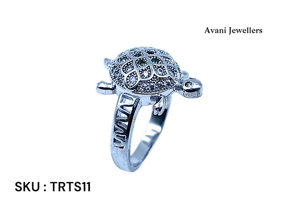 Avani Jewellers Silver Tortoise Fancy Ring - 7.1, 21