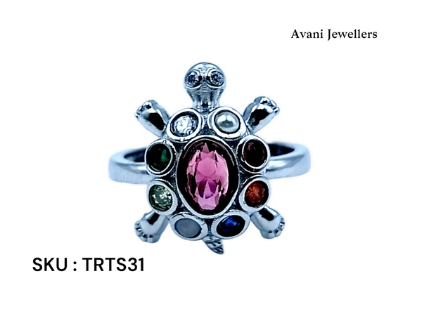 Avani Jewellers Silver Tortoise Fancy Ring - 6.82, 17
