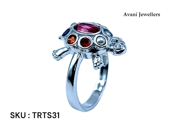 Avani Jewellers Silver Tortoise Fancy Ring - 6.82, 17