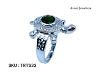 Avani Jewellers Silver Tortoise Fancy Ring - 6.19, 26, Violet Eggplant