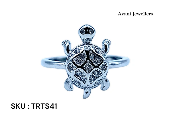 Avani Jewellers Silver Tortoise Fancy Ring - 2.97, 12
