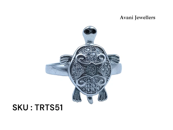 Avani Jewellers Silver Tortoise Fancy Ring - 5.64, 26
