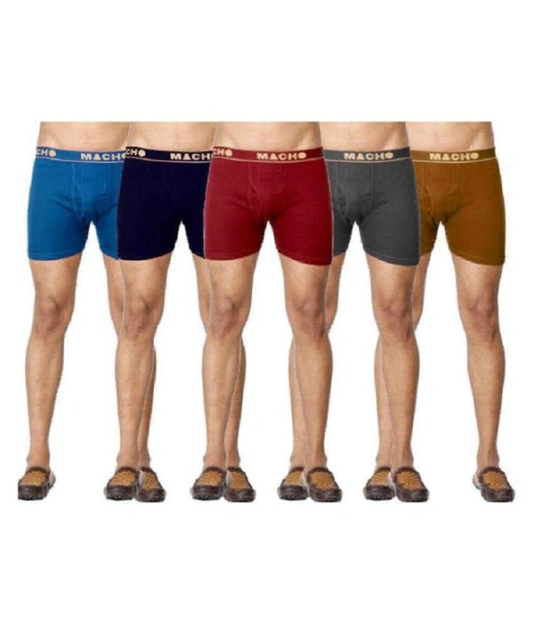 Amul Macho Men's Long Cotton Fine Trunk (Colour: Assorted) - 5, 95 CM
