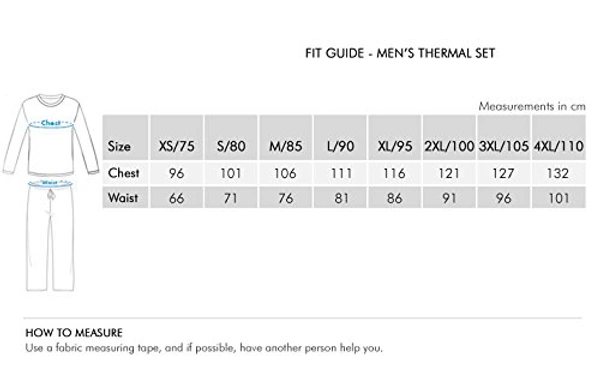 Men's Thermal Wear Set (Upper + Lower) || (Ultra Soft Feel & Superior Comfort and Warmth) Winter Body Warmer - 100CM