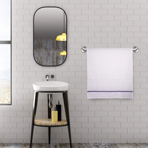 Handloom White Cotton Bath Towel/Kerala Thorthu/ Gamcha/Angocha (30x60, 2.5 feet Width x 5 feet Length, Light Weight, Fast Absorbing, Quick Drying) - 3, White