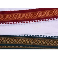 Handloom Cotton Bath Towel / Kerala Thorthu / Gamcha / Angocha (30x60, 2.5 feet Width x 5 feet Length, Light Weight, Fast Absorbing, Quick Drying) - White, 3