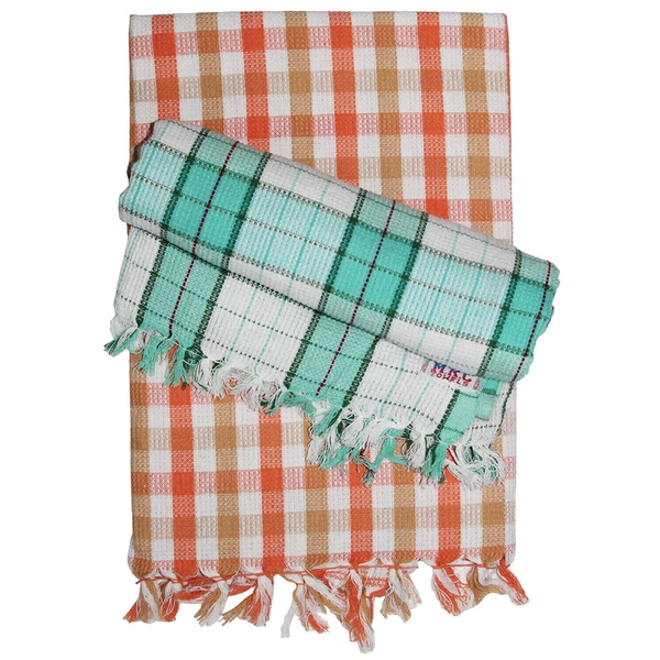 Soft and fast water absorbent Cotton Bath Towels || Anti Bacterial (75cms x 152cms)(Colour: Assorted) - 2