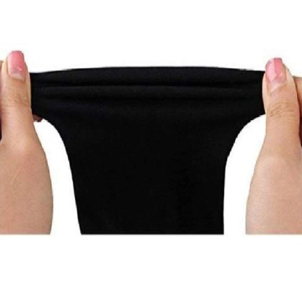 Men's and Women's Full Hand Arm Sleeves finger free arm sleeves dust and pollution Protections Driving Gloves || Black, Free Size - 2