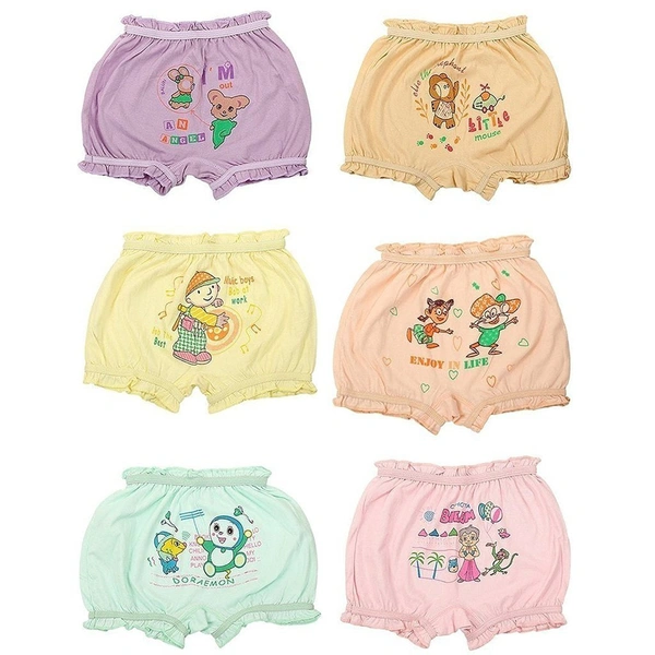 Baby, Kids Inner Wear, bloomers || Unisex Printed Cotton Panty || 100% Cotton Housiry With Cartoon Print - 6, 5-6 Years