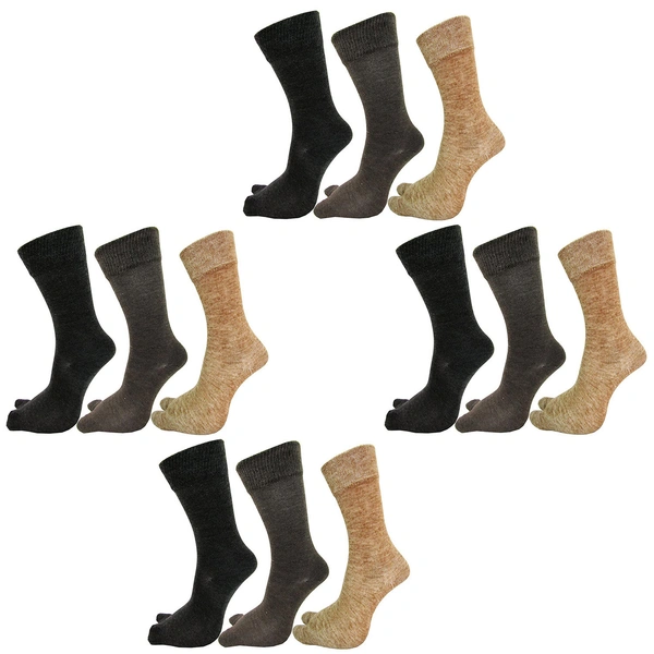 IGNOTO Nylon Cotton Blend Toe Socks for Women/Girls || Thumb Socks, Multicolor - 12