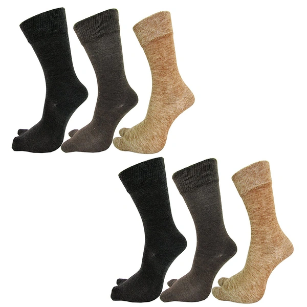 IGNOTO Nylon Cotton Blend Toe Socks for Women/Girls || Thumb Socks, Multicolor - 6