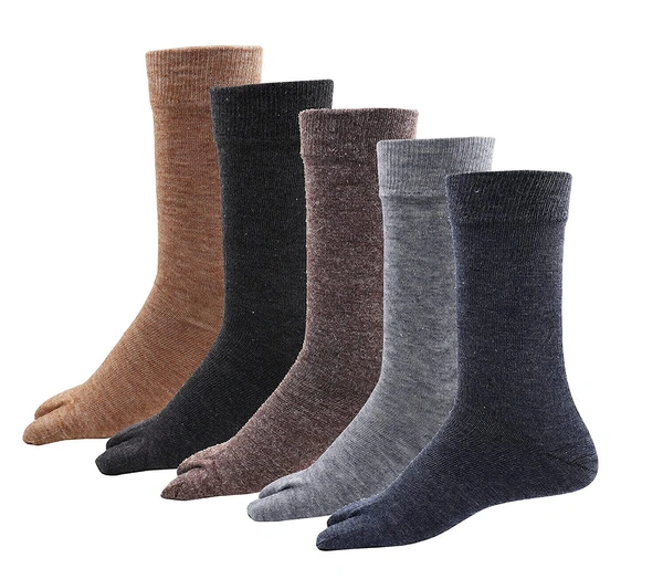 IGNOTO Nylon Cotton Blend Toe Socks for Women/Girls || Thumb Socks, Multicolor - 12