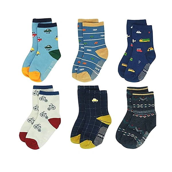 Baby Boy's and Baby Girl's Fancy Cotton Socks || (Color/Pattern: Assorted) - 6, 3-7 Years
