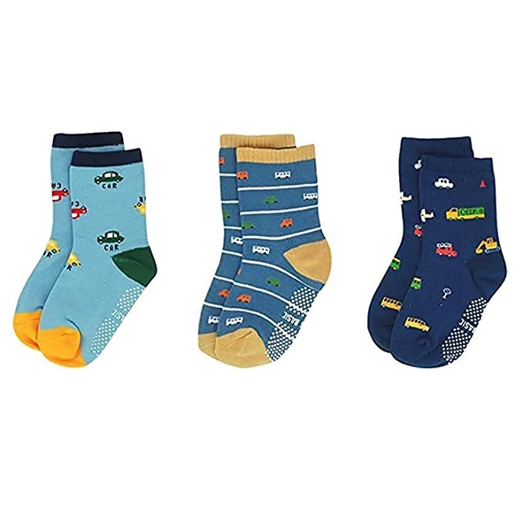 Baby Boy's and Baby Girl's Fancy Cotton Socks || (Color/Pattern: Assorted) - 3, 3-7 Years