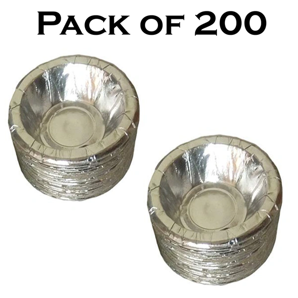 IGNOTO Craft Paper Disposable Bowl / Dona / Serving Bowl 160 GSM, 6 Inches Paper Plates|| Wedding Events and Official use Cups, Regular Usage - 200