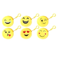 Emoji Pouch Mini Cute Round Face Smiley Purse for Earphone, Coins || Best Gifts For Birthday || Keychain For All Age Group (Assorted) - 6