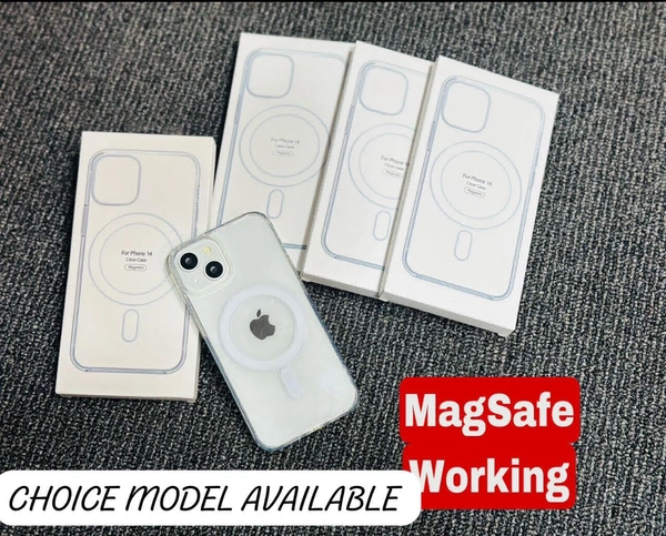 Megsafe Cover Imported Quality Wirless Charger Supported  - White, Iphone 13 Pro Max