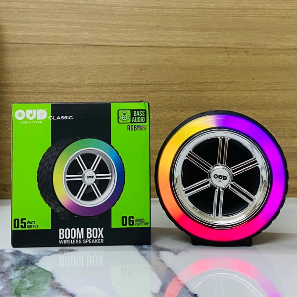 OUD Classic Boom Box RGB Light Speaker 🔊 