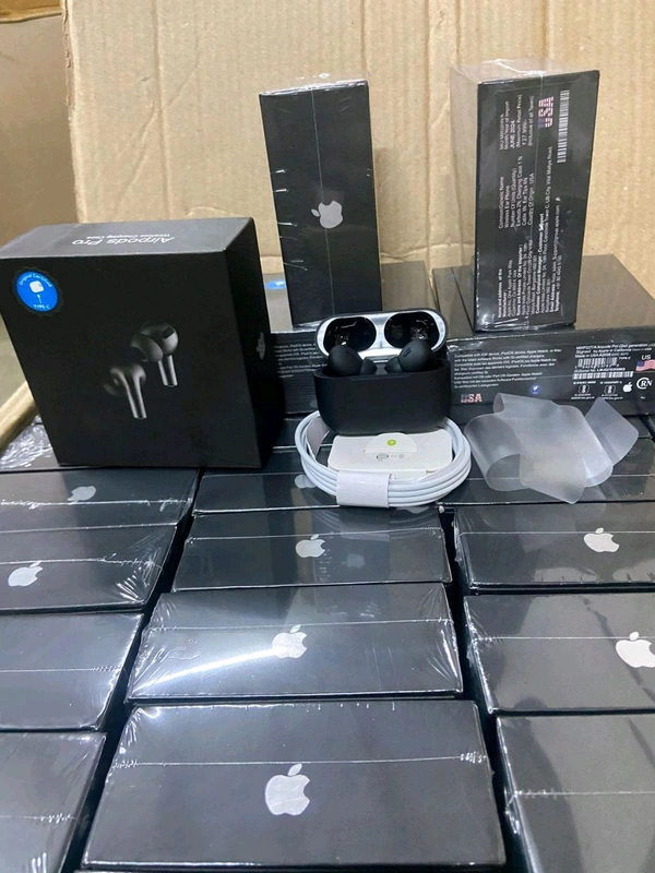 Airpod Pro2 Black 💯% Og C type Beep Sound Pop up Window + Touch + beep Sound (BLACK COLOUR TYPE-C)