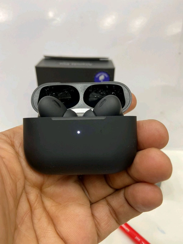 Airpod Pro2 Black 💯% Og C type Beep Sound Pop up Window + Touch + beep Sound (BLACK COLOUR TYPE-C)