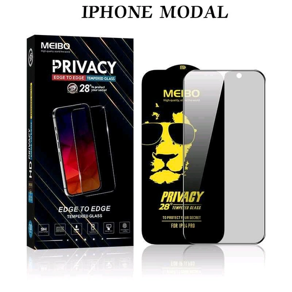 Privacy Glass IPHONE MODAL Anti Static Tempered Glass (10 Pcs Box) - Ip-16