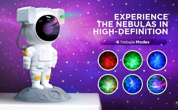 Astronaut Galaxies Night Projector Multi Colour 