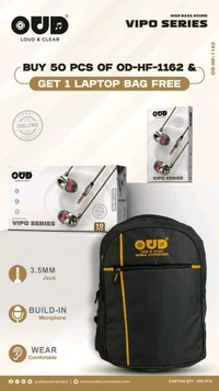 OUD Vipo Series OD-HF-1162 High Bass Sound Quality Box Pack Earphone (Buy 50 Pcs Get 1 Laptop Bag Free)