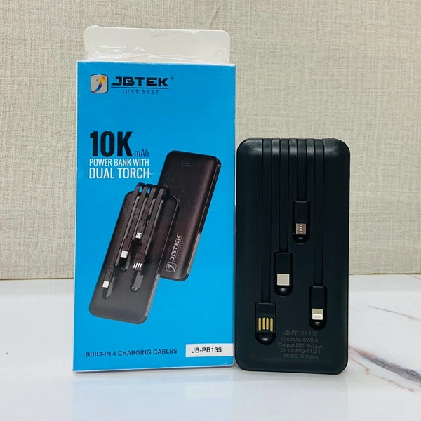 New 10000mAh (PB-135) Power Bank With Dual Torch 