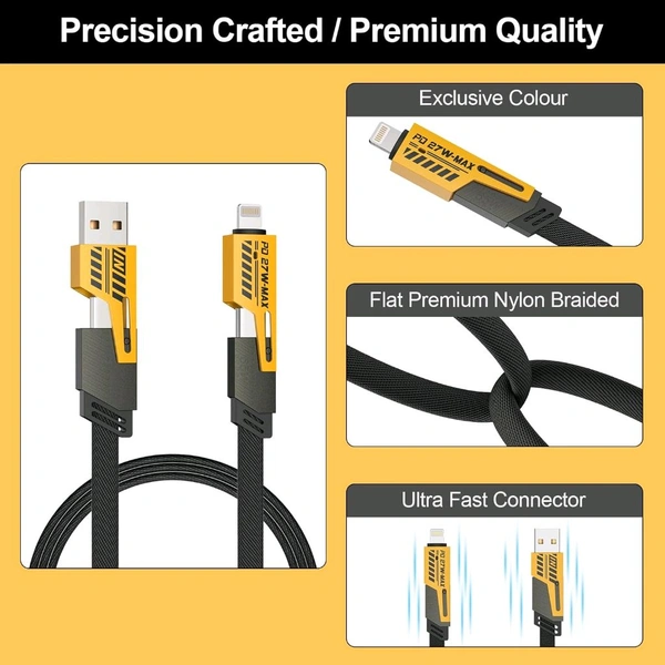 4 in 1 Multi Charging Cable Best Quality Loose