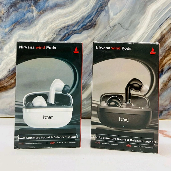 Boat New WindPods Pure Extra Bass Sound Quality Earbuds Big Box Multi Colour 