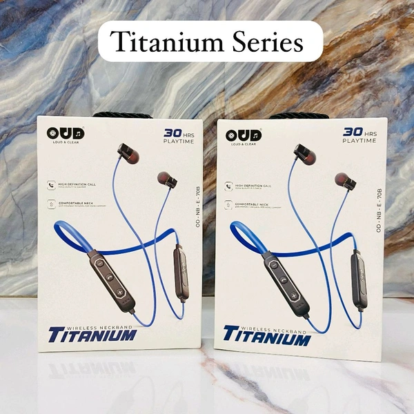 New OUD Titanium (OD-NB-E-70B) Wireless Neckband Super Sound Quality 